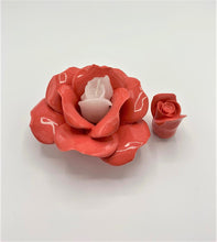Carica l&#39;immagine nel visualizzatore di Gallery, I BORBONE CAPODIMONTE Rosa Porta Candela In Porcellana CORALLO
