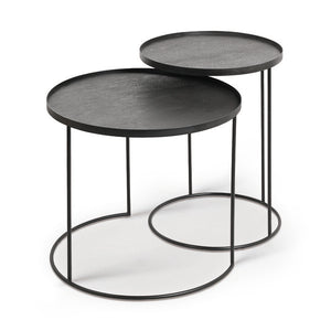 ROUND TRAY SIDE TABLE SET