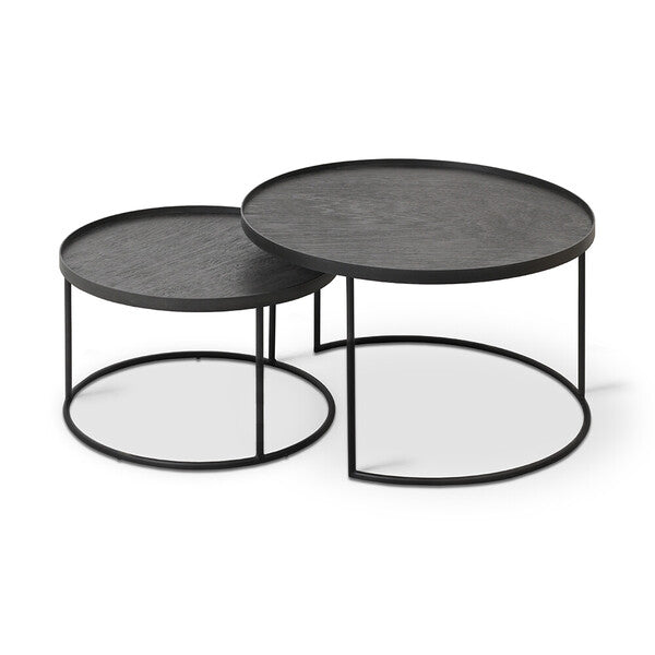 ROUND TRAY SIDE TABLE SET